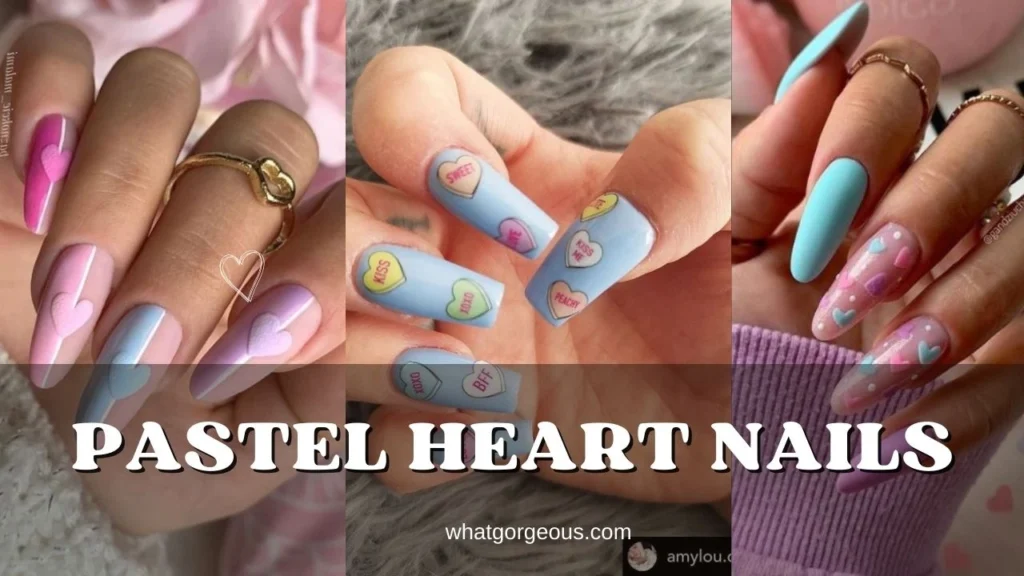 14. Pastel Heart Nails whatgorgeous.com