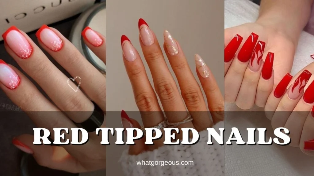 15. Red Tipped Nails whatgorgeous.com