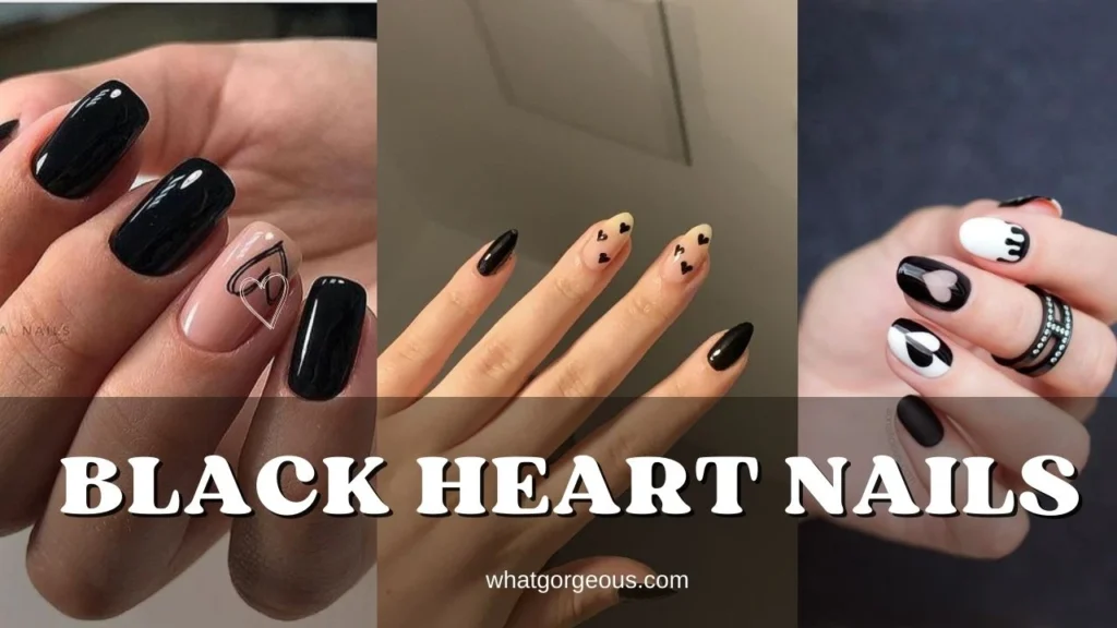 2. Black Heart Nails whatgorgeous.com