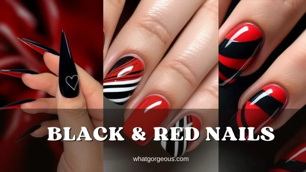 22. Black Red Nails whatgorgeous.com