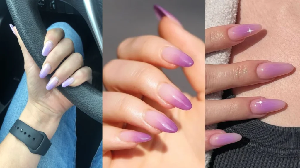 light purple ombre nails