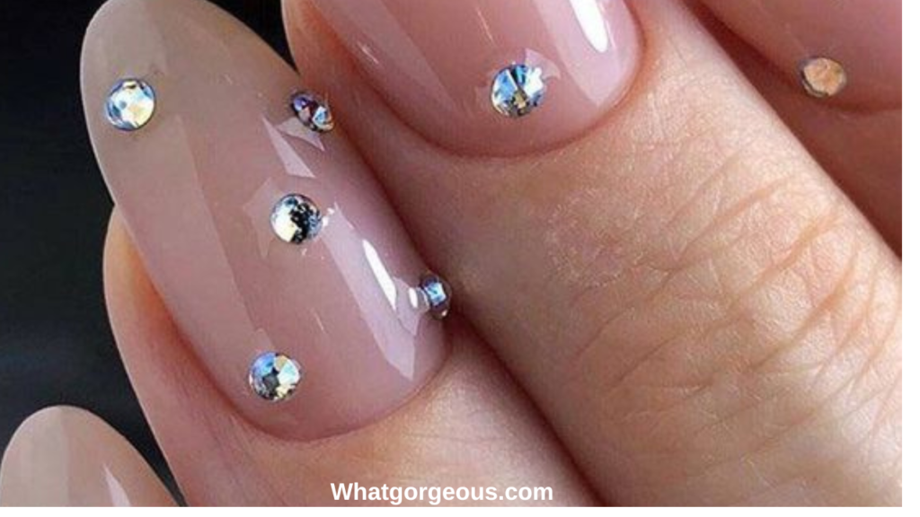 3. Pink Nails with White Heart on Ring Finger 1 whatgorgeous.com