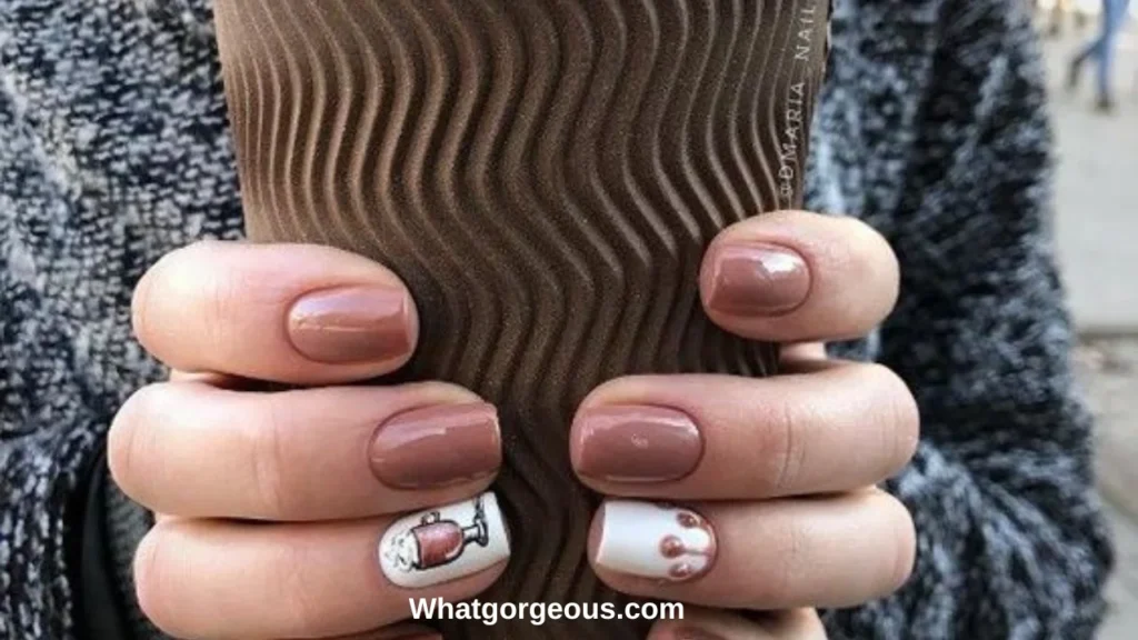 Coffee Lover February Nail Designs whatgorgeous.com