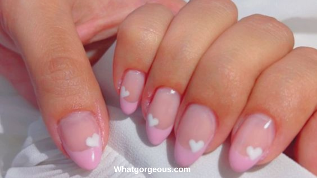 Dainty Heart February Nail Designs whatgorgeous.com