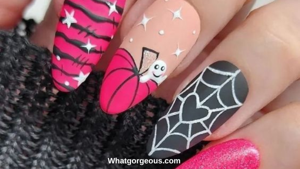 Get Gritty With It Halloween Nail Art whatgorgeous.com