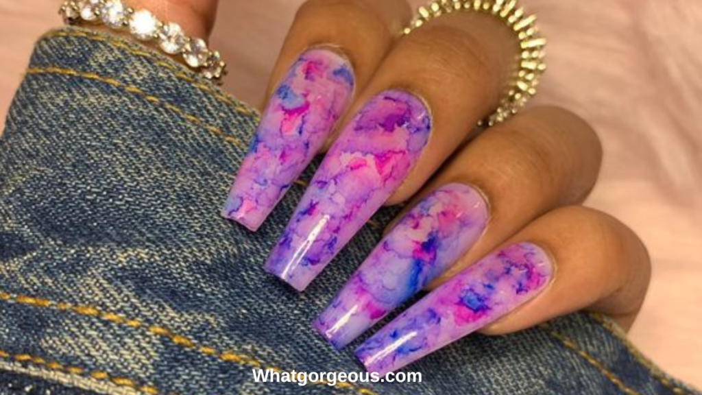 Marbles February Nail Designs whatgorgeous.com