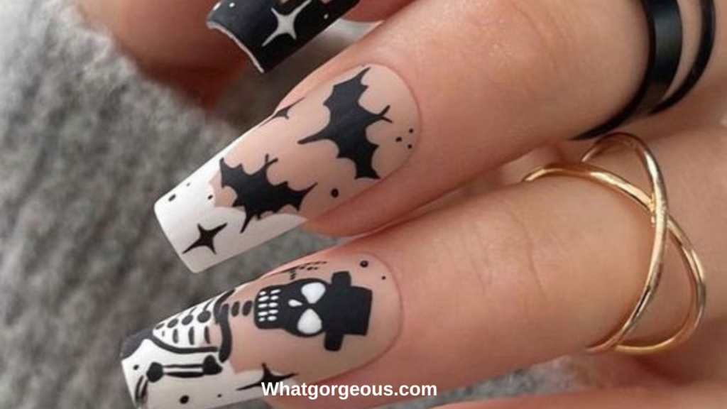 On Your Shoulder Halloween Nail Art whatgorgeous.com