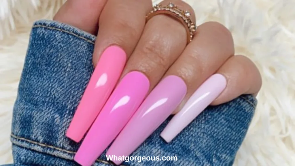 Shades of Pink February Nail Designs whatgorgeous.com