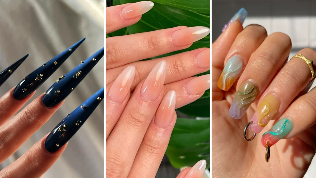 "Vibrant blooms adorn spring nail designs, showcasing seasonal beauty."